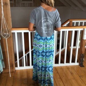 Long slitted skirt Mexican print